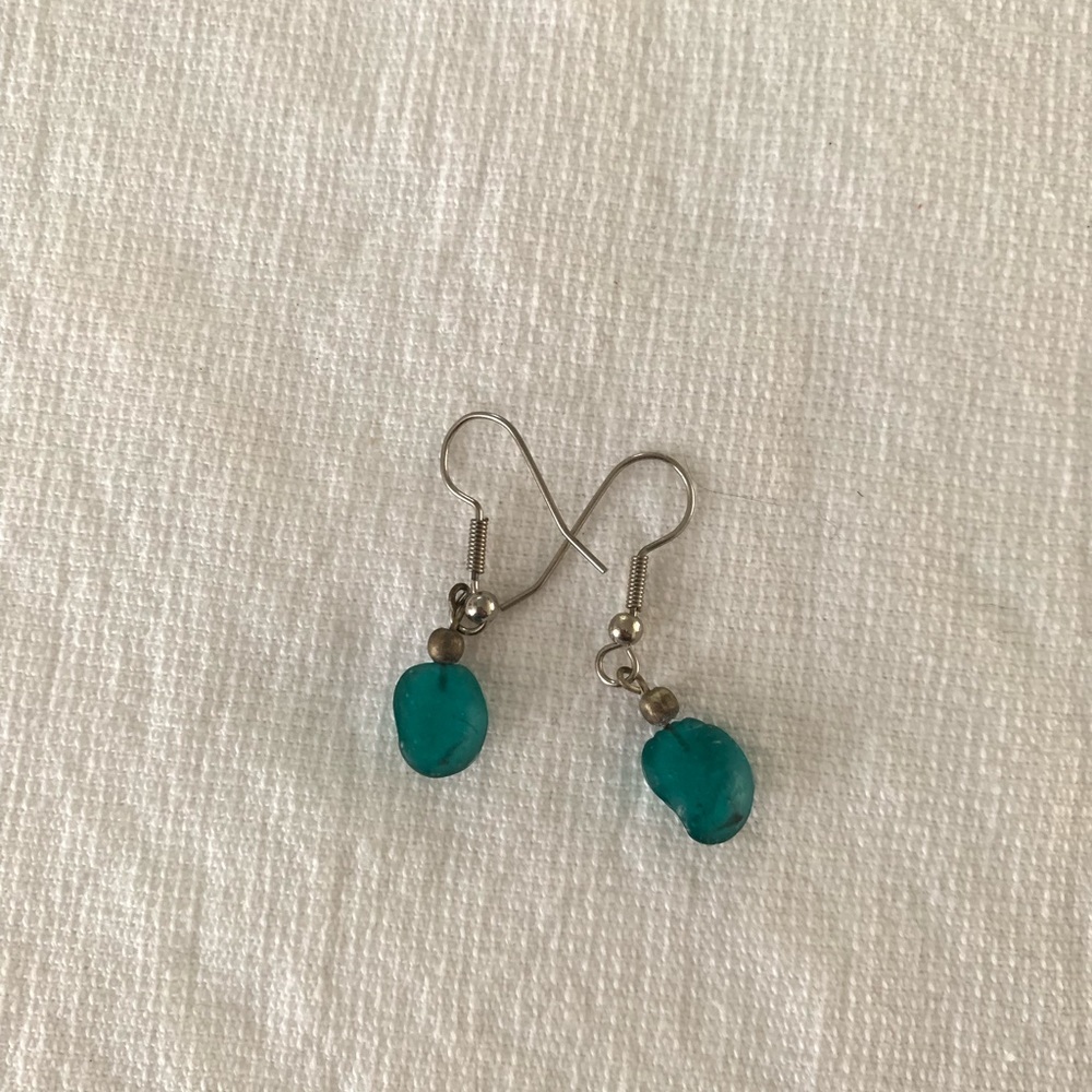 Simple aqua earrings! ❤️
